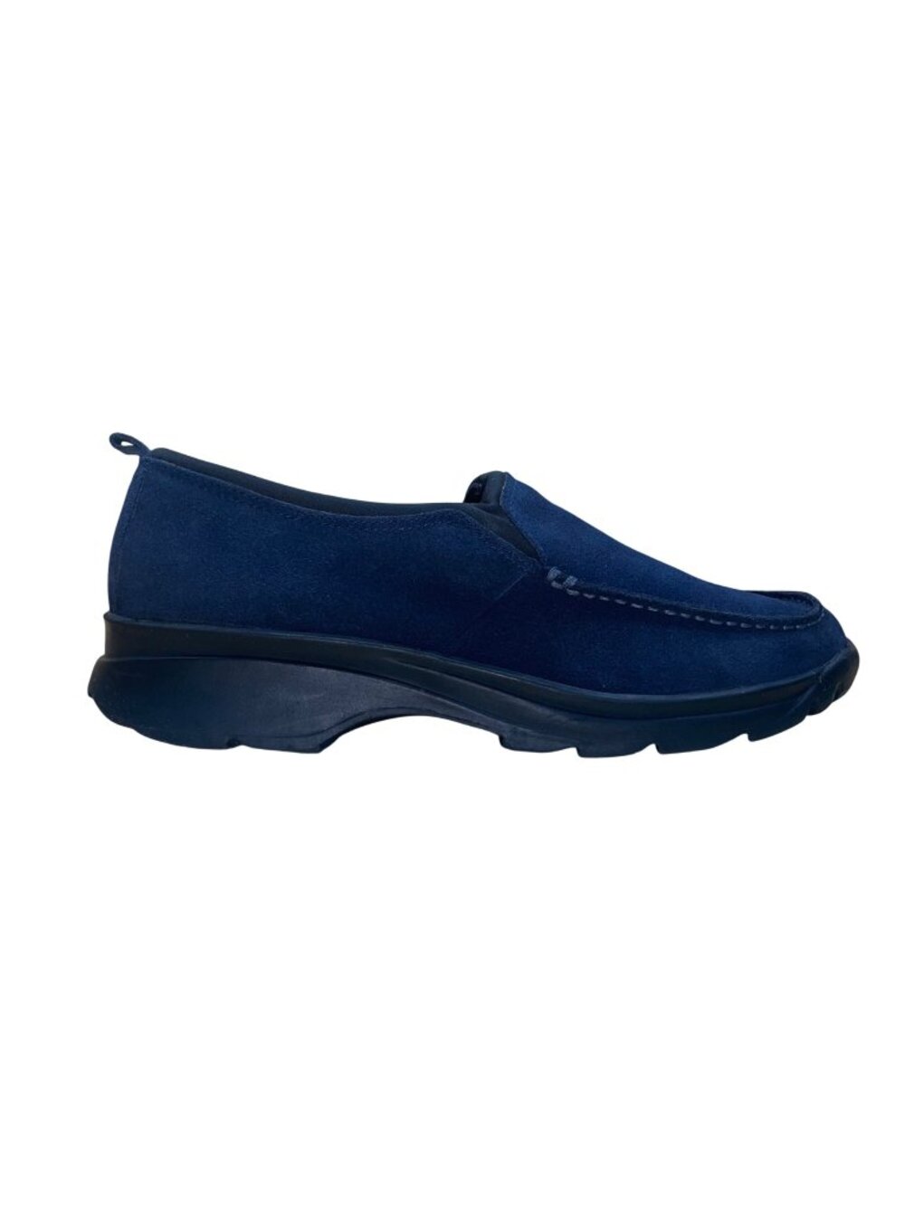 Realcomfort Women’s Navy Blue Suede Cushioned Sole Slip-On Loafers Size 10M